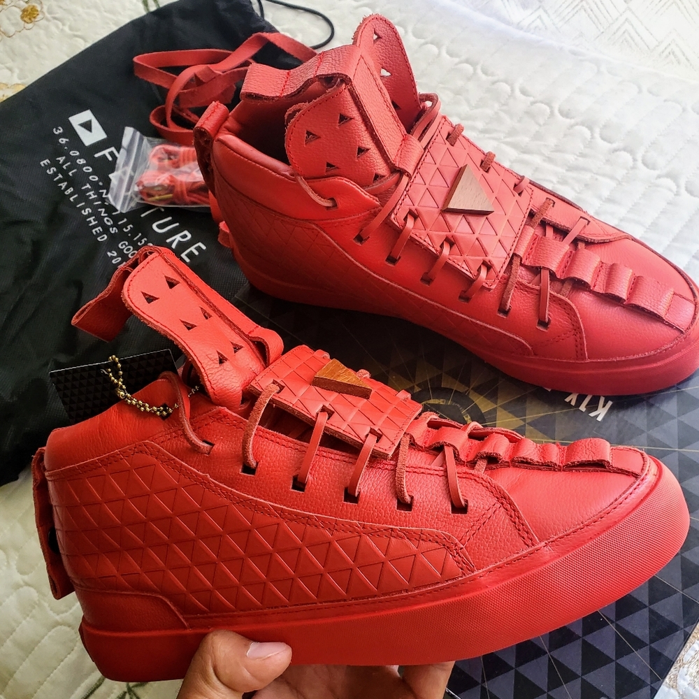 Patrick Mohr x K1X Mk5 Red Full Grain Premium Tumbled Leather sz 9 Yeezy October